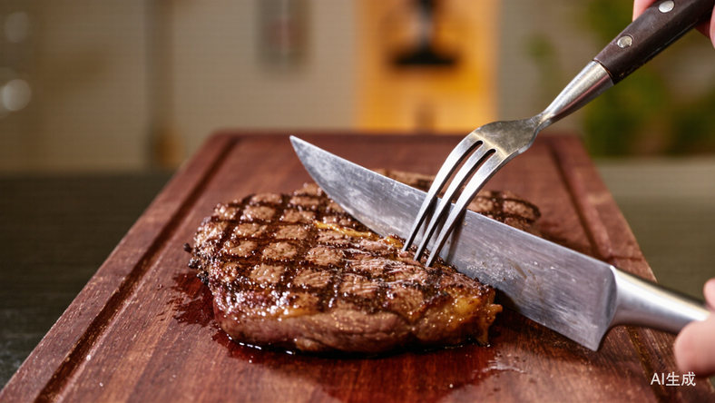 真没注意过牛排刀尖是圆的